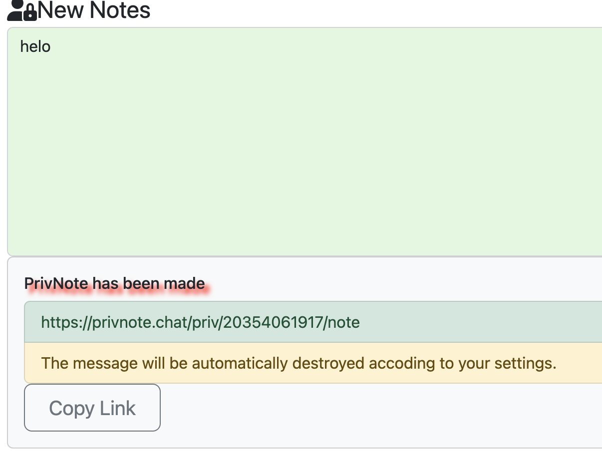 Privnote Chat Secure Self Destructing Notes